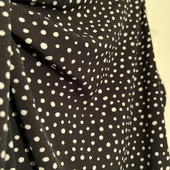 APT 9 Black White Polka Dot Tank Top Knotted V-Neck Sleeveless Plus Size 1X - Picture 7 of 11